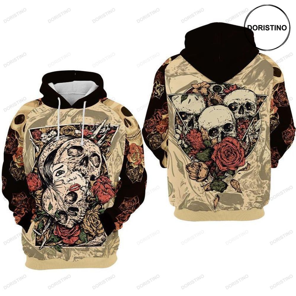 Skulls And Roses Limited Edition 3d Hoodie