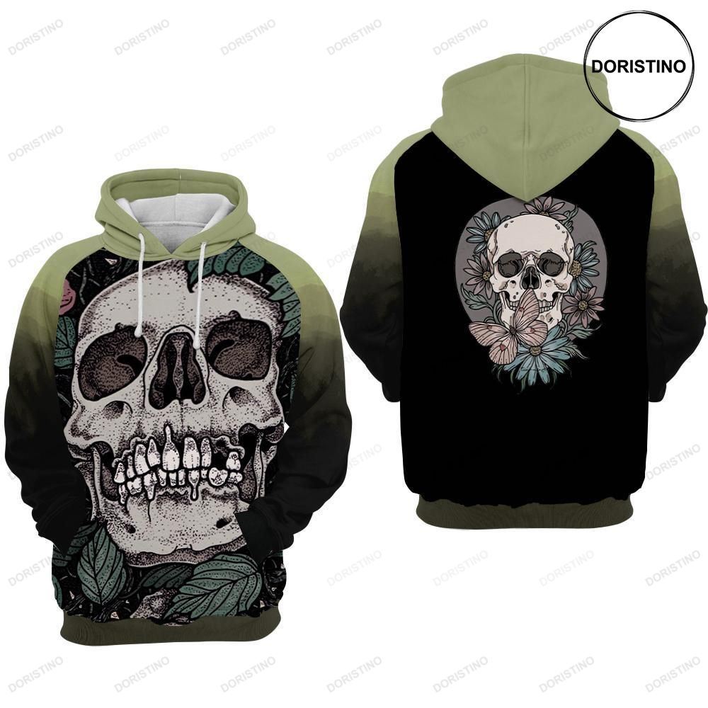 Skulls With Butterfly Limited Edition 3d Hoodie