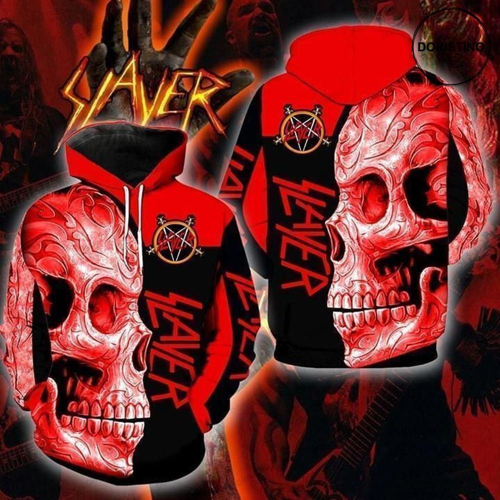Slayer Rock Band Music X Skull Ii All Over Print Hoodie