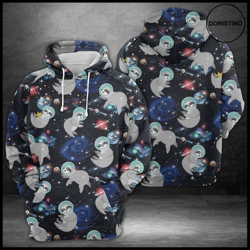 Sloth Astronut All Over Print Hoodie