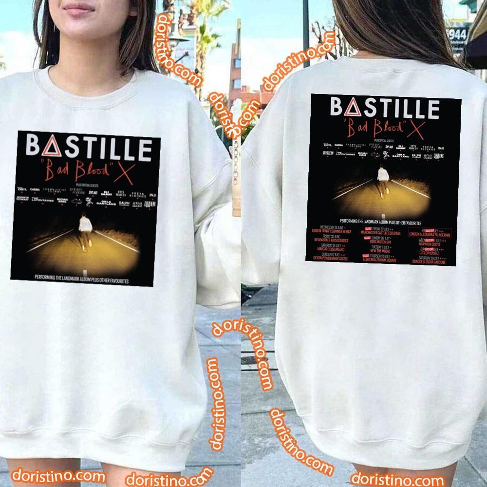 2023 Tour Bastille Bad Blood X Double Sides Tshirt