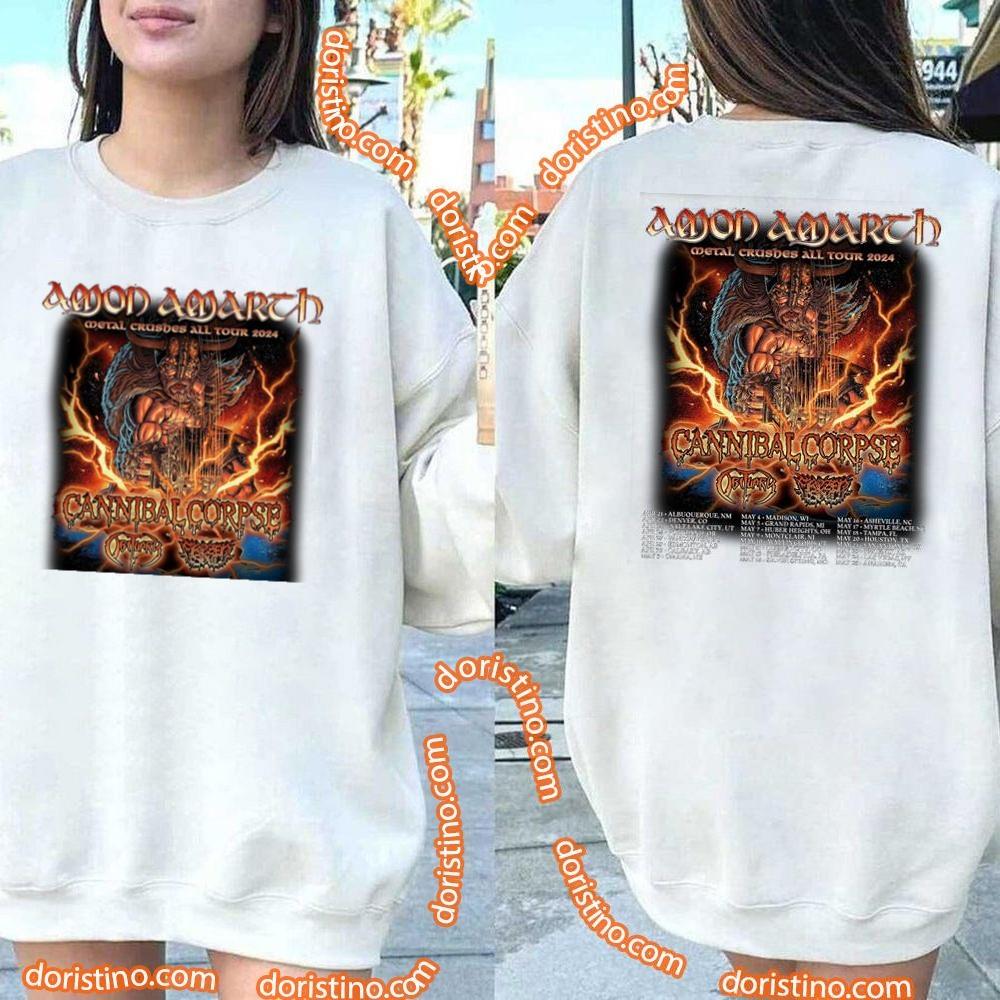 Art Cannibal Corpse Amonamarth Obituaryband Frozensoultx Double Sides Awesome Shirt
