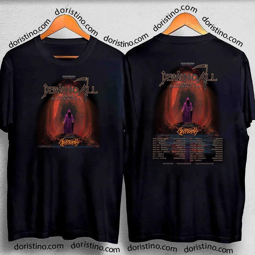 Art Death To All The Scream Of Perseverance Tour 2024 Double Sides Shirt