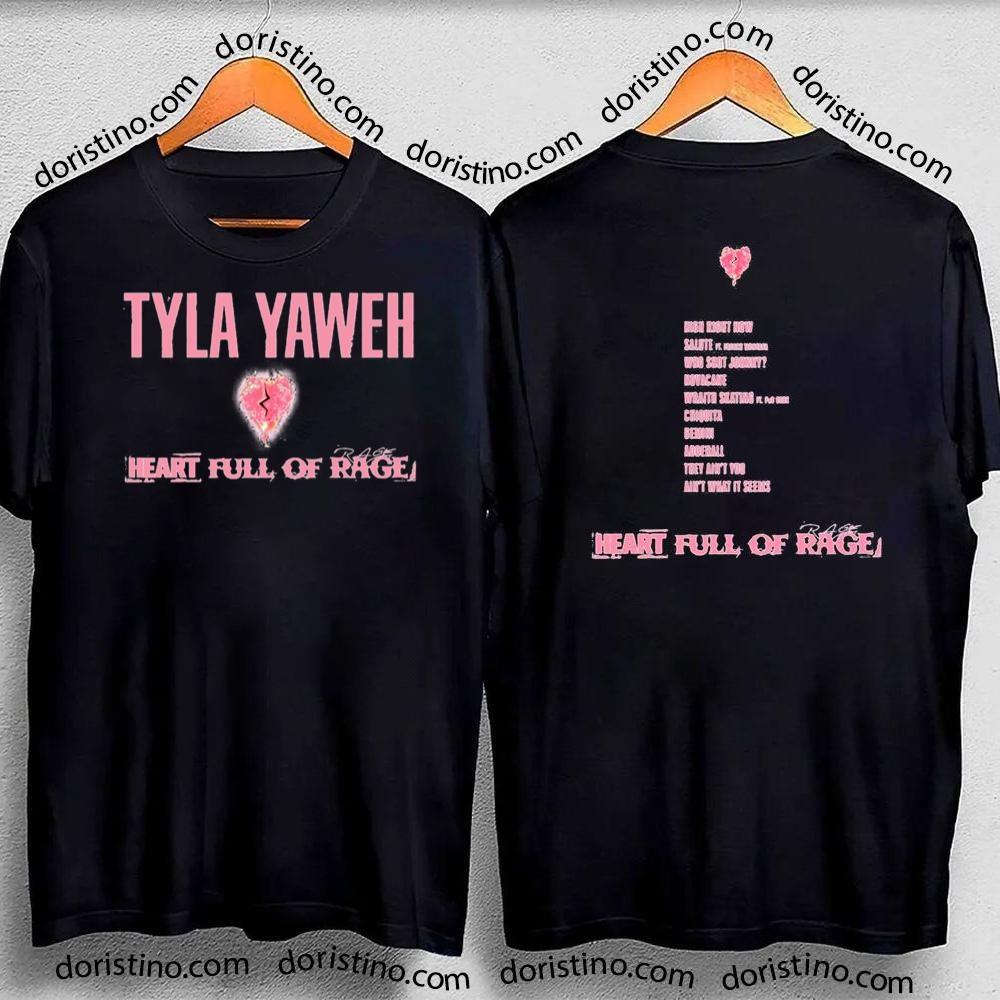 Art Pink Tyla Yaweh Heart Full Of Rage 2 2023 Album Double Sides Shirt