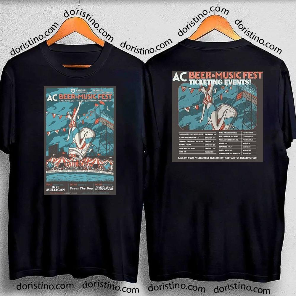 Atlantic City Beer And Music Fest 2024 Double Sides Shirt