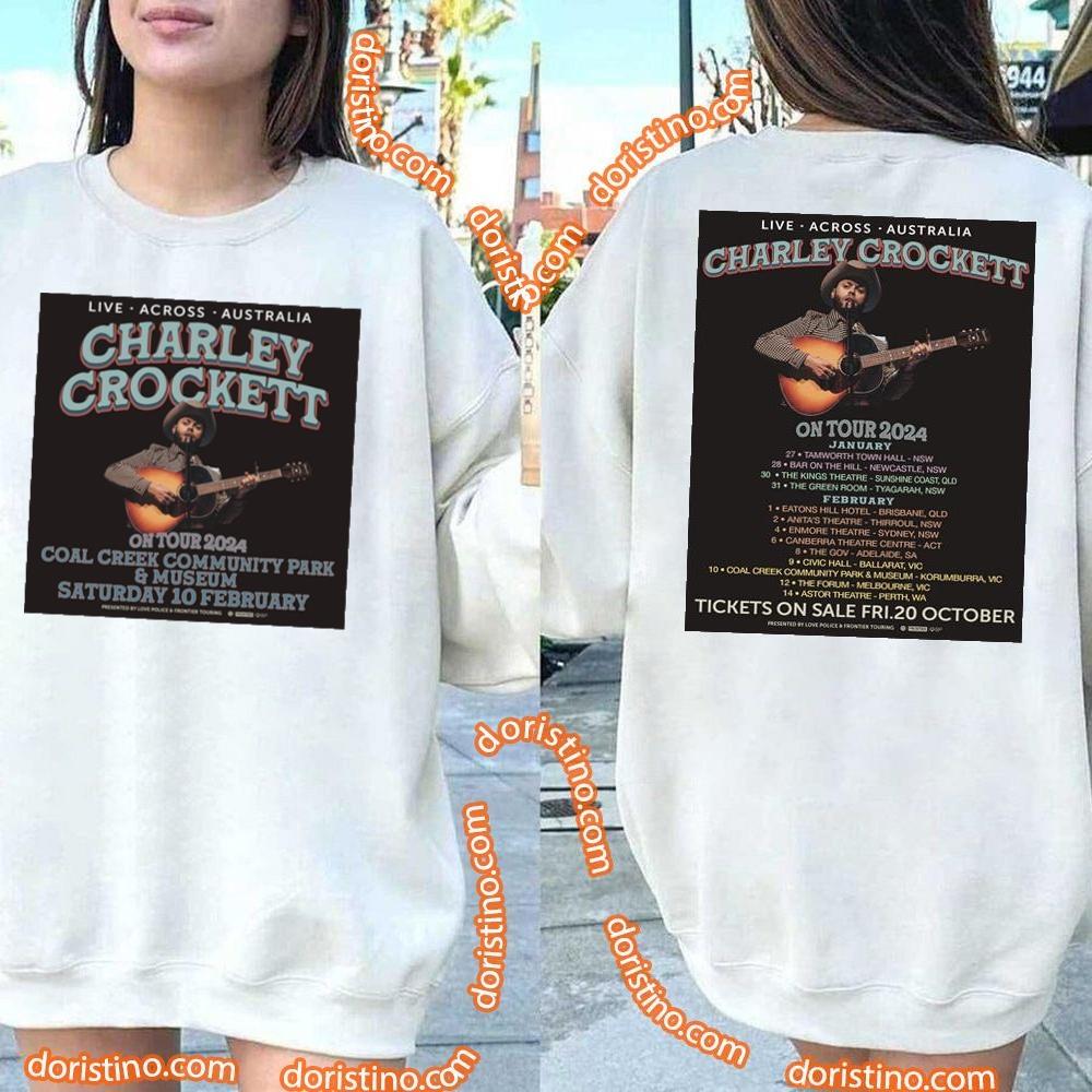 Charley Crockett 2024 Tour Double Sides Tshirt
