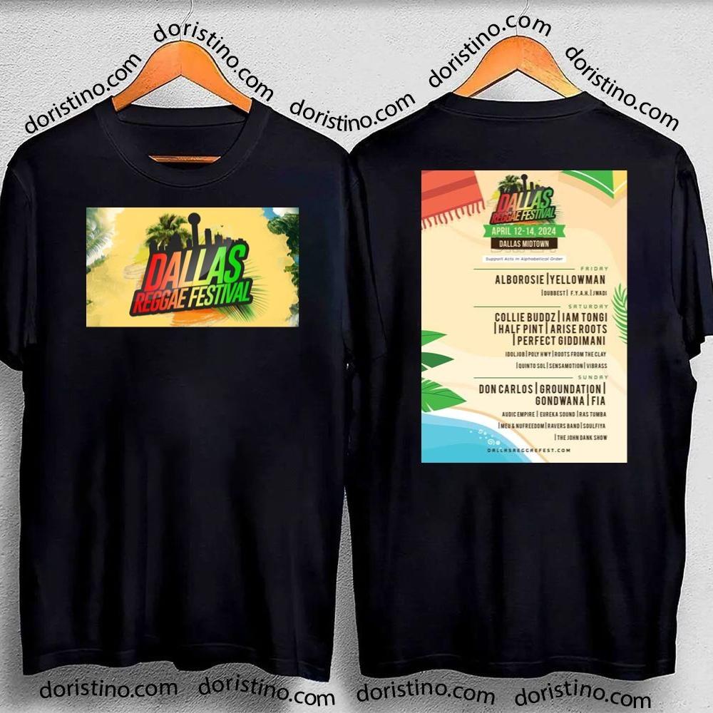 Dallas Reggae Festival 2024 Double Sides Tshirt