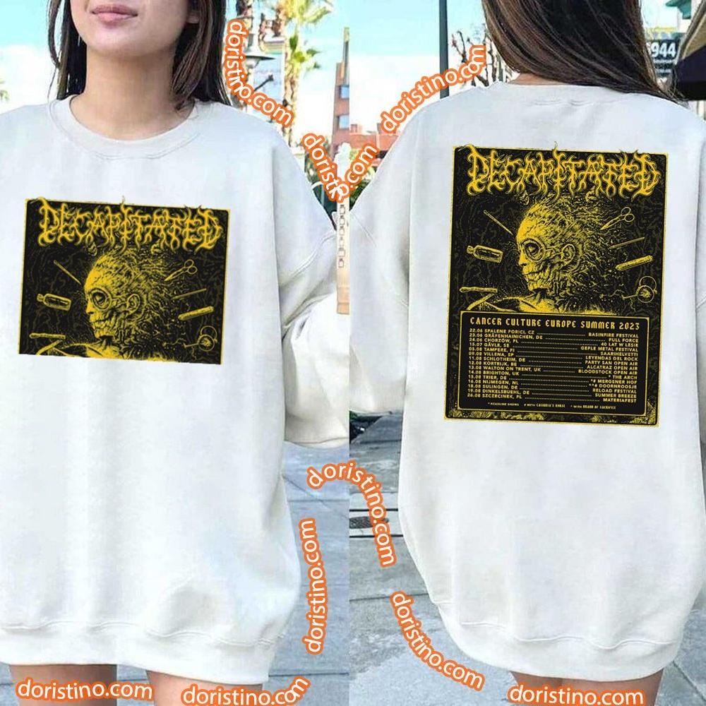 Decapitated Cancer Culture Europe Summer 2023 Double Sides Shirt
