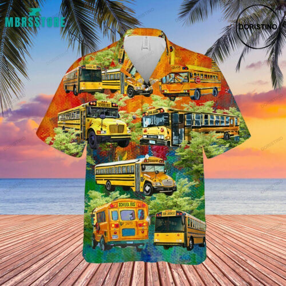 School Bus Driver Summer Hawaiian Shirt