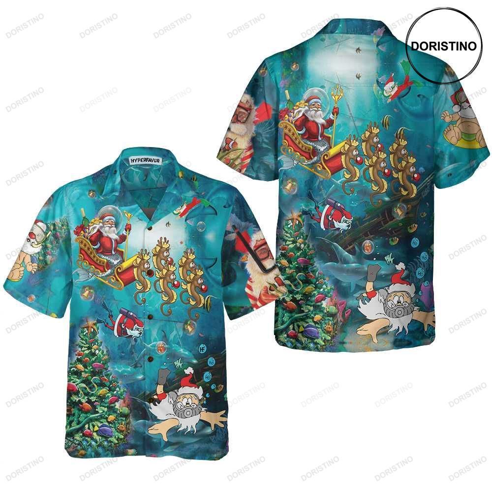 Scuba Diving Santa Claus Christmas Undersea Unique Gift For Christmas Limited Edition Hawaiian Shirt