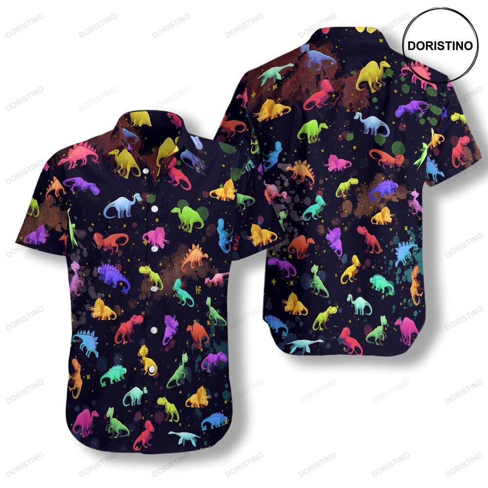 Seamless Dinosaurs Pattern Awesome Hawaiian Shirt