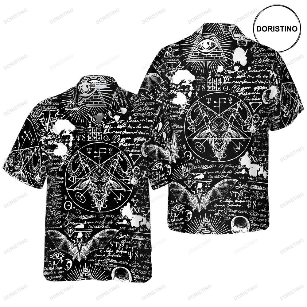 Seamless Occultism Satanic Goth Limited Edition Hawaiian Shirt