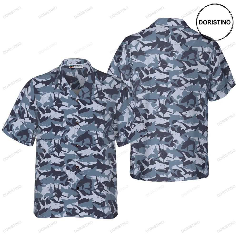 Shark Camouflage Hawaiian Shirt