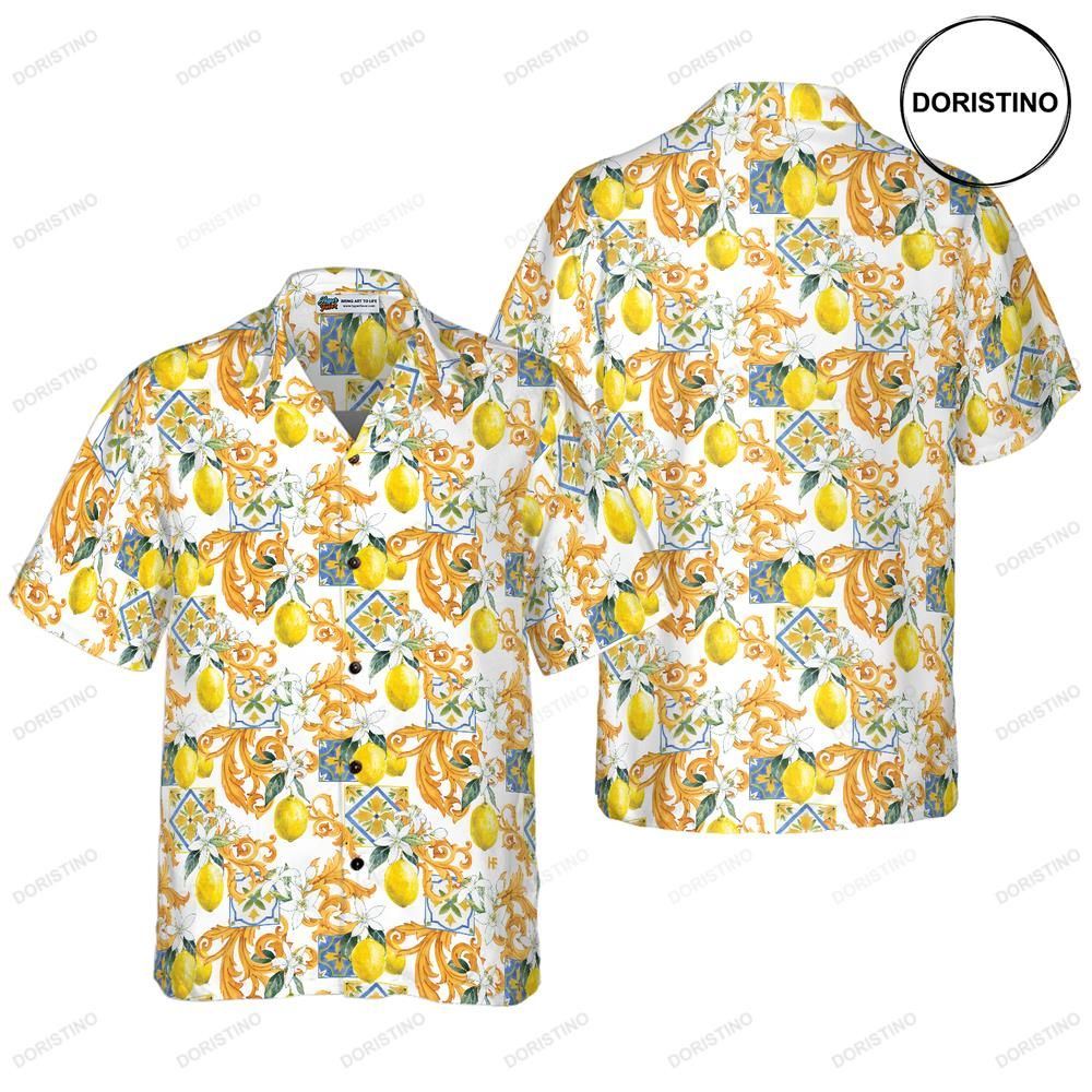 Sicilian Lemon Print Hawaiian Shirt