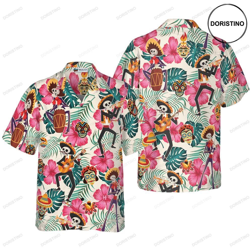 Skeleton In Mexican Costumes Limited Edition Hawaiian Shirt