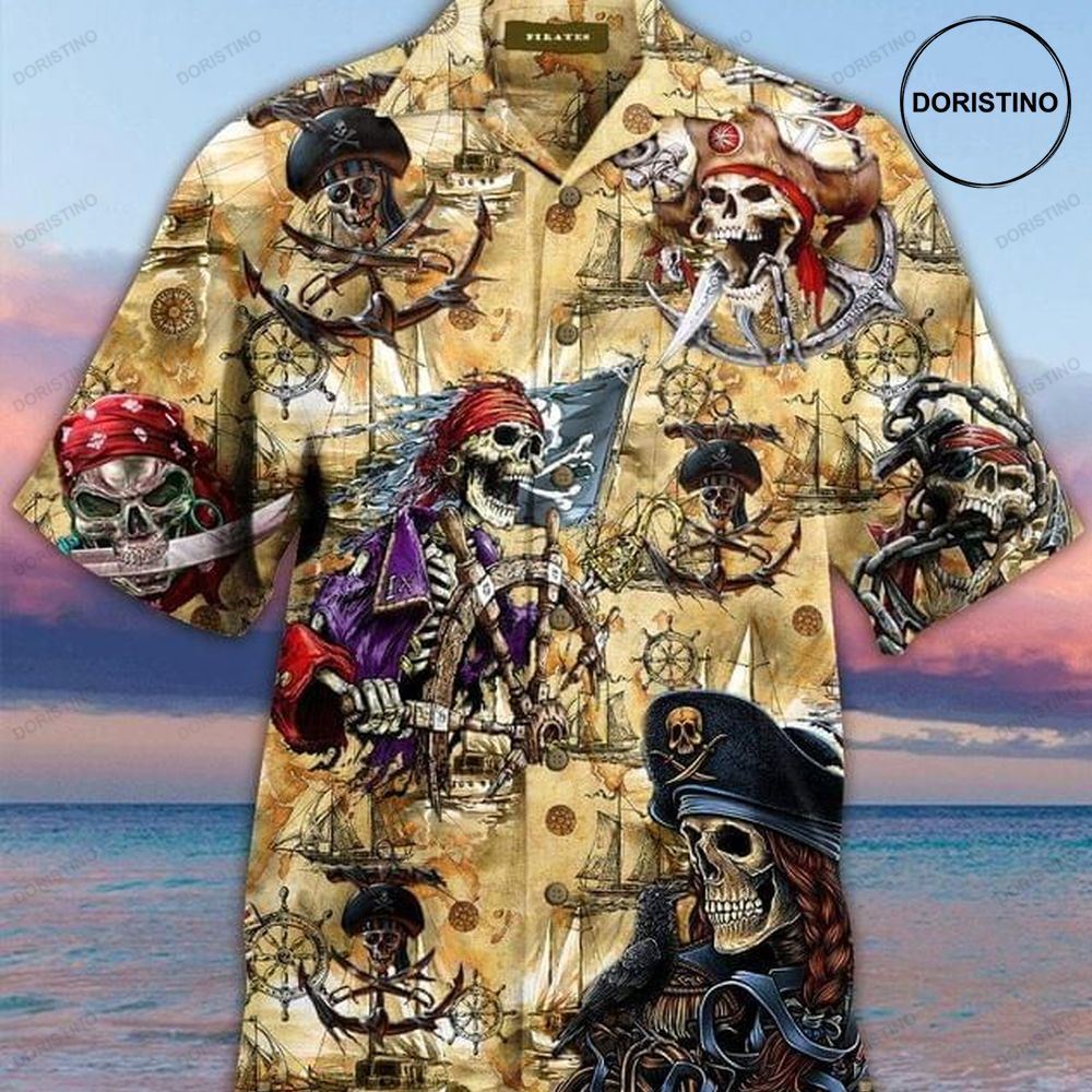 Skeleton Pirates Print Limited Edition Hawaiian Shirt