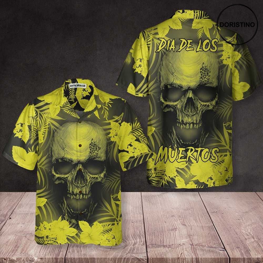 Skull Floral Pattern Dia De Los Muertos Mexican Day Best Day Of The Dead Gift Awesome Hawaiian Shirt
