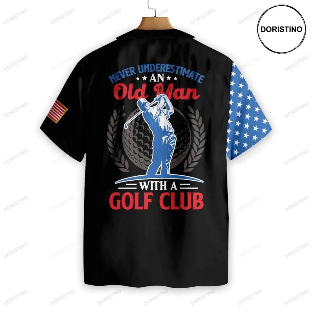 Skull Golf With American Flag Limited Edition Hawaiian Shirt