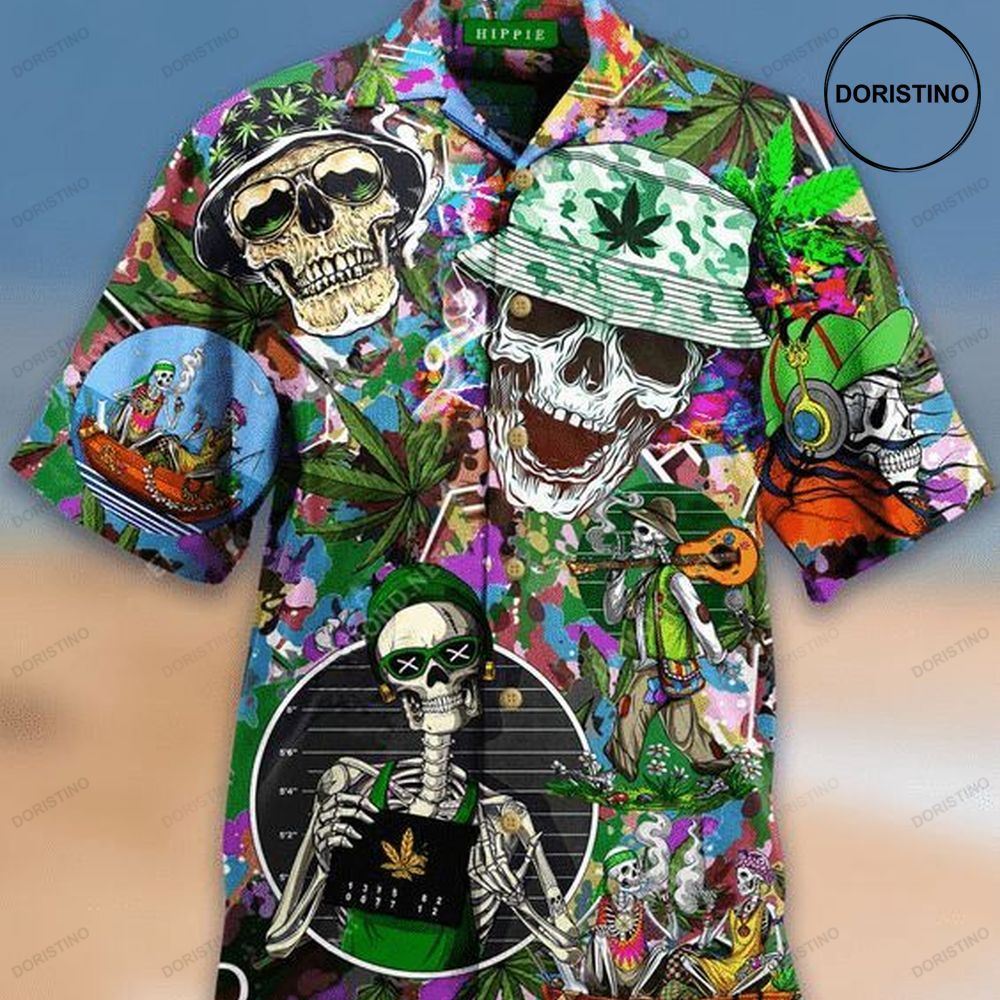 Skull Hippie Awesome Hawaiian Shirt