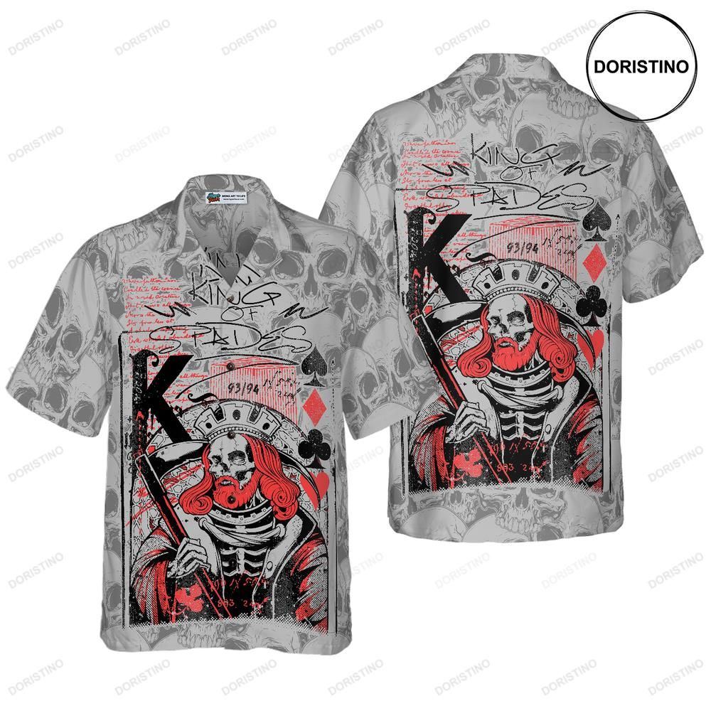 Skull King Spades Skull Best Skull For Men And Women Limited Edition Hawaiian Shirt