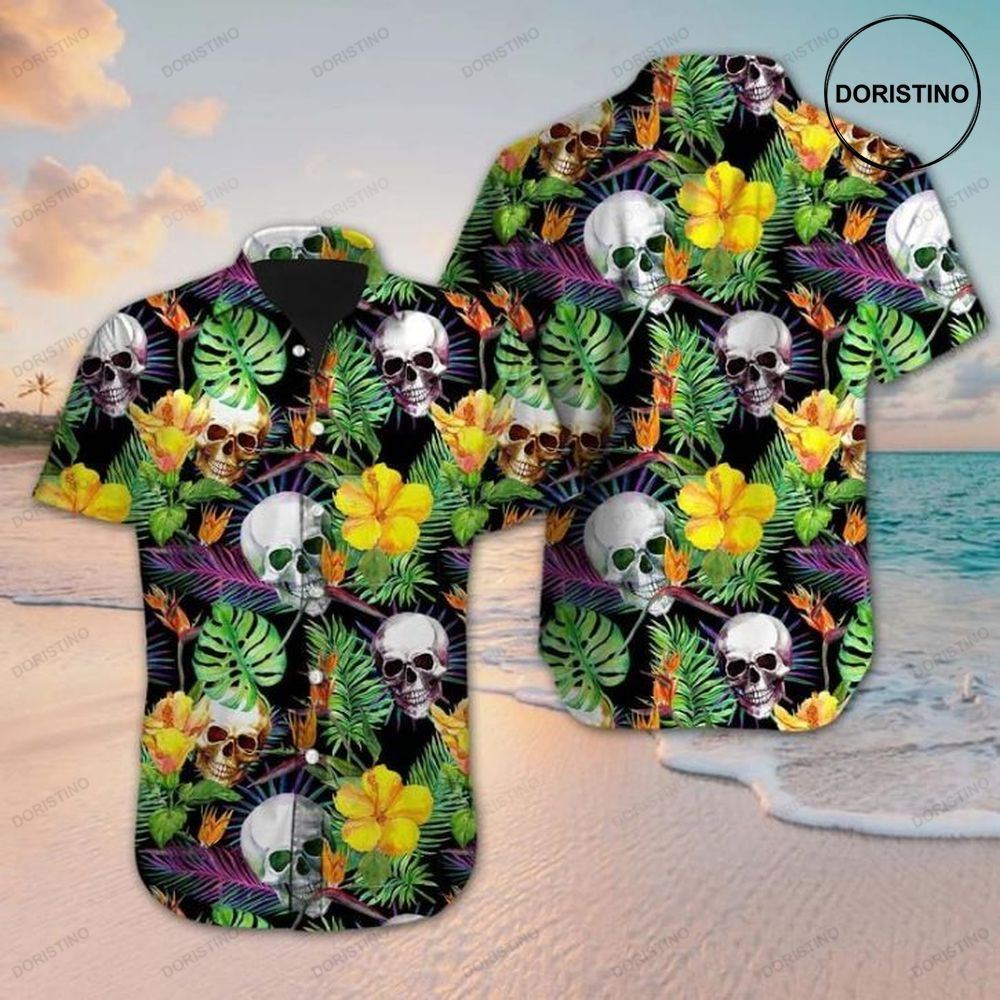 Skull Seamless Pattern Awesome Hawaiian Shirt