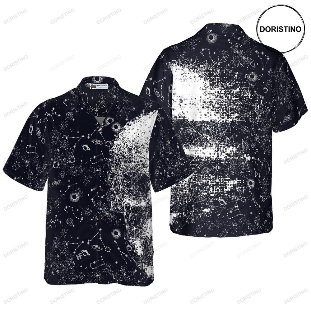 Skull Space Galaxy Constellation Hawaiian Shirt