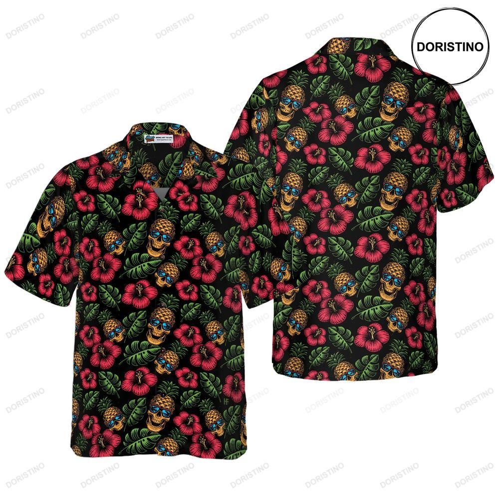 Skulls And Pineapples Seamless Pattern Limited Edition Hawaiian Shirt