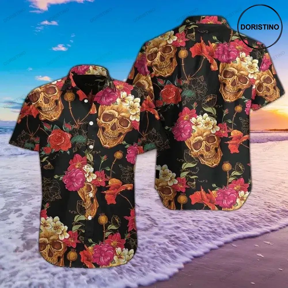 Skulls Colorful Hawaiian Shirt