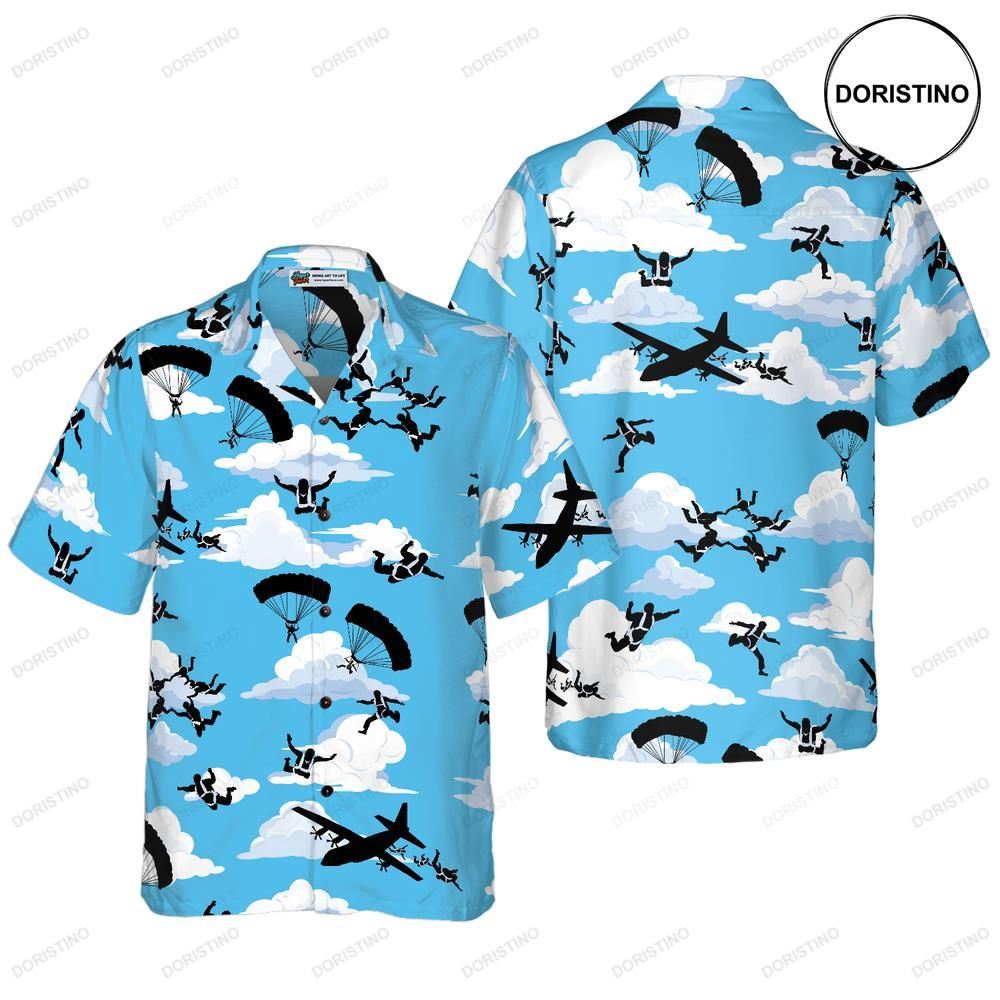 Skydiving Pattern Awesome Hawaiian Shirt