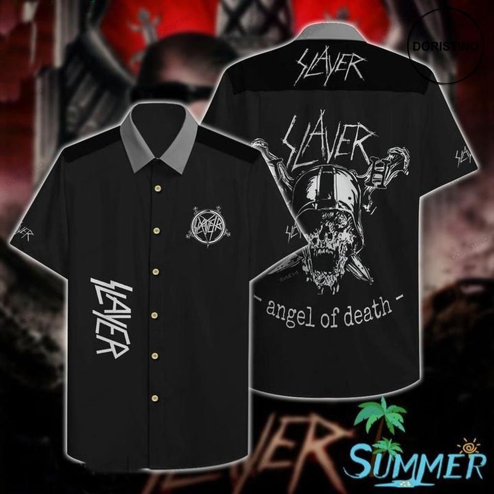 Slayer Rock Band Music Angel Of Death Limited Edition Hawaiian Shirt