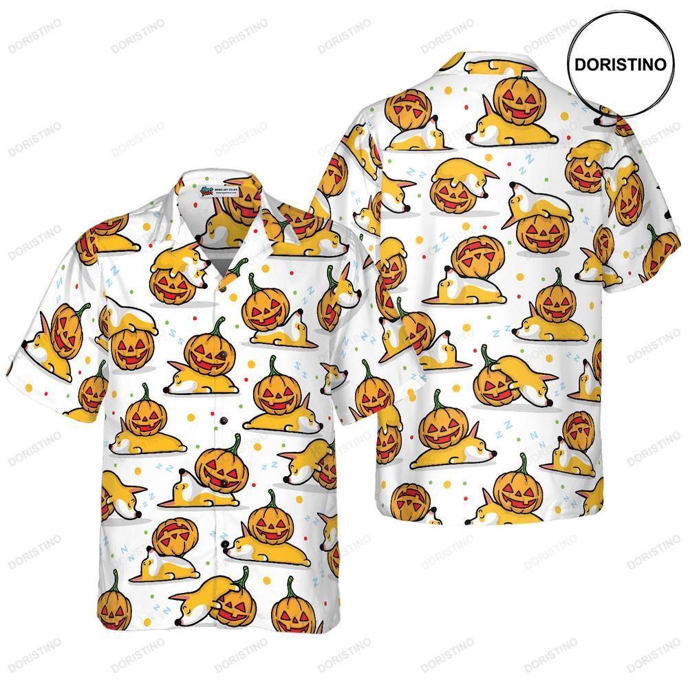 Sleeping Corgi The Pumpkin Limited Edition Hawaiian Shirt