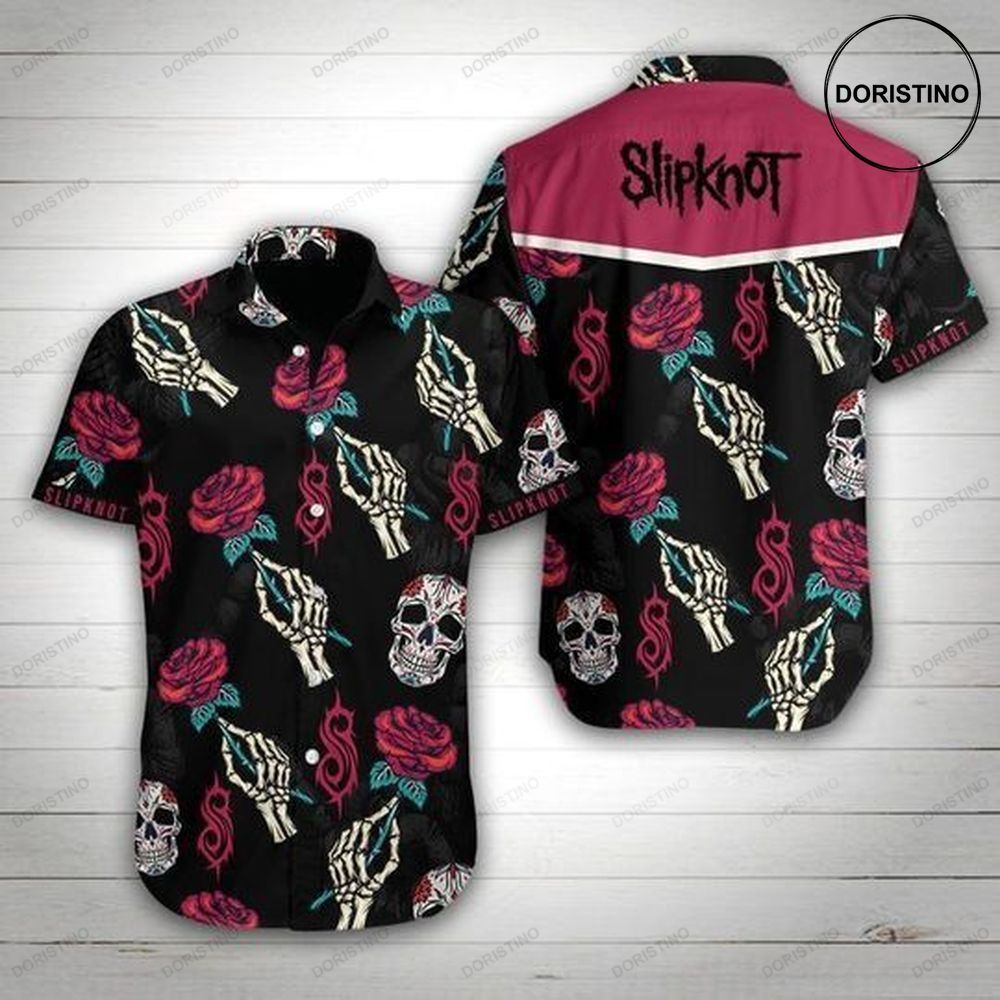 Slipknot Band Rose Skull Limited Edition Hawaiian Shirt
