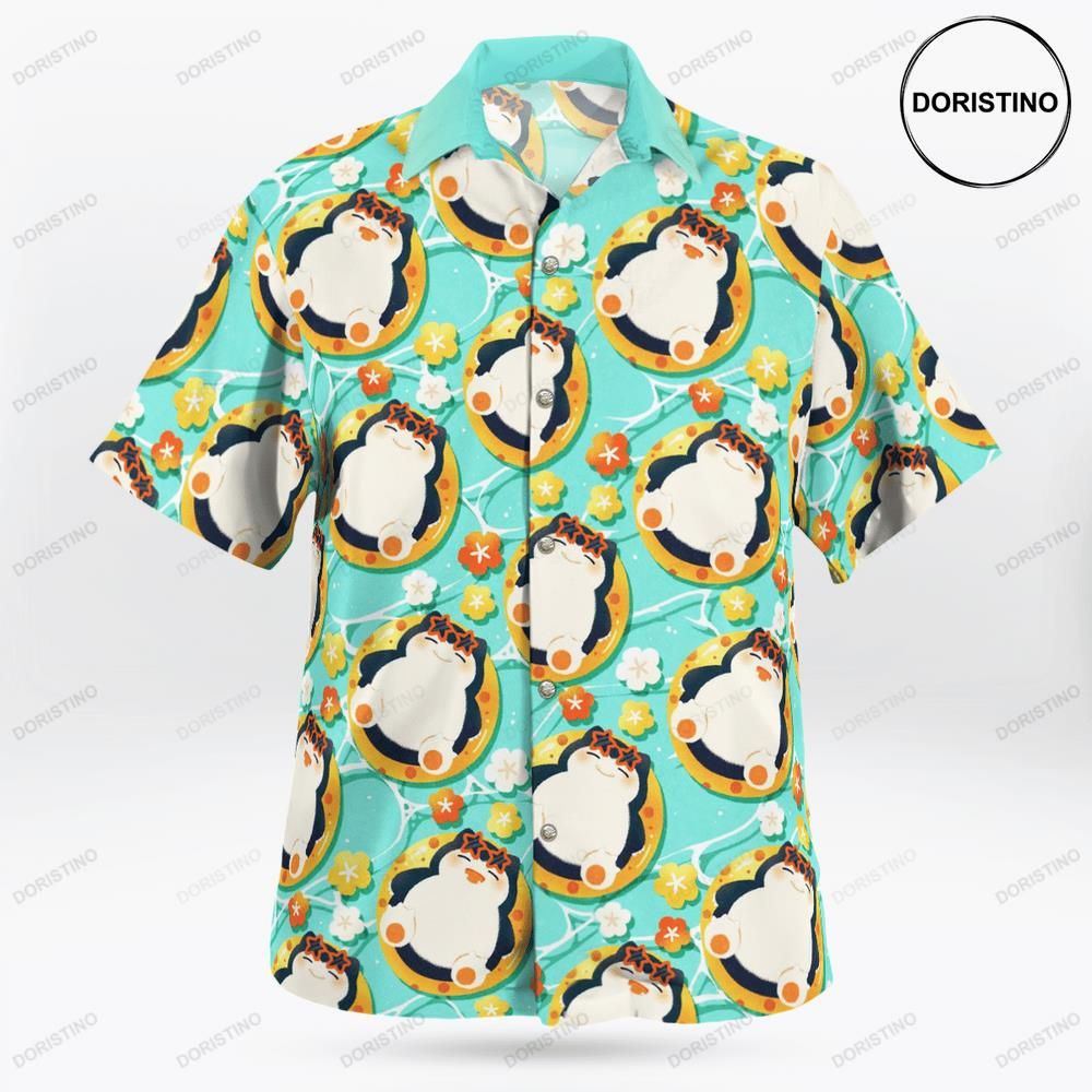 Snorlax On Vacation Beach Pokemon Limited Edition Hawaiian Shirt