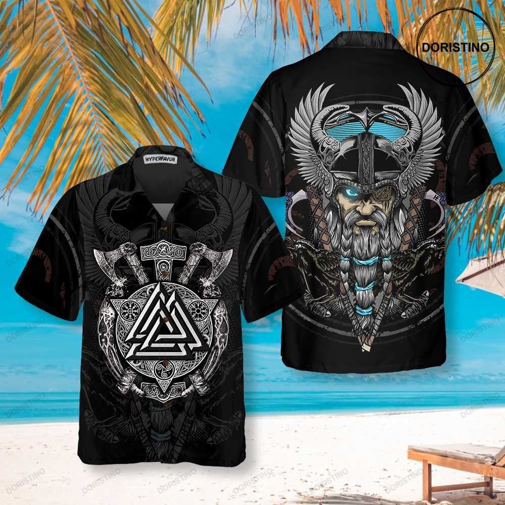 Son Of Odin Viking Viking Axe Pattern Hawaiian Shirt