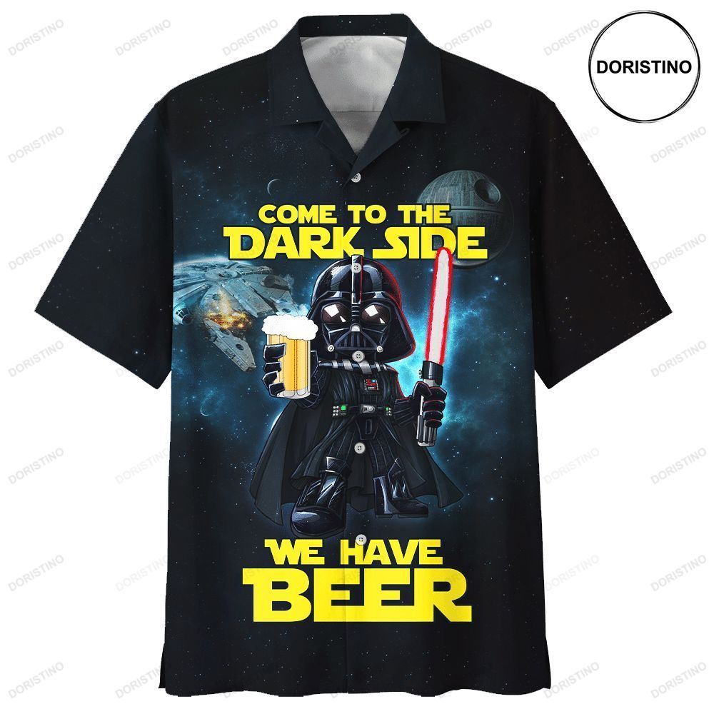 Star Wars Darth Vader Come To The Dark Side We Have Beer Awesome Hawaiian Shirt