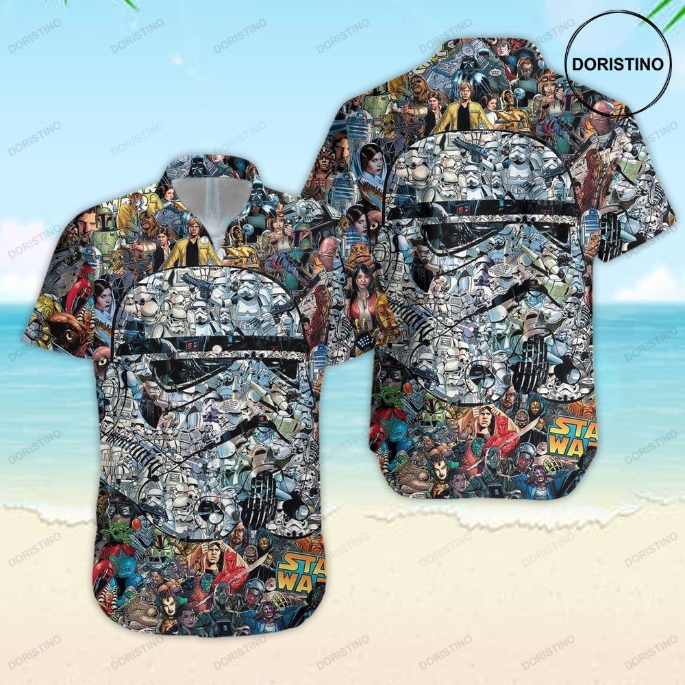 Starwars Stormtrooper Buttonup Star Wars Summer Father Beach Hawaiian Shirt