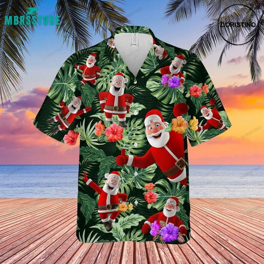 Stay Cool Ta Claus Christmas Summer Party Holiday Awesome Hawaiian Shirt