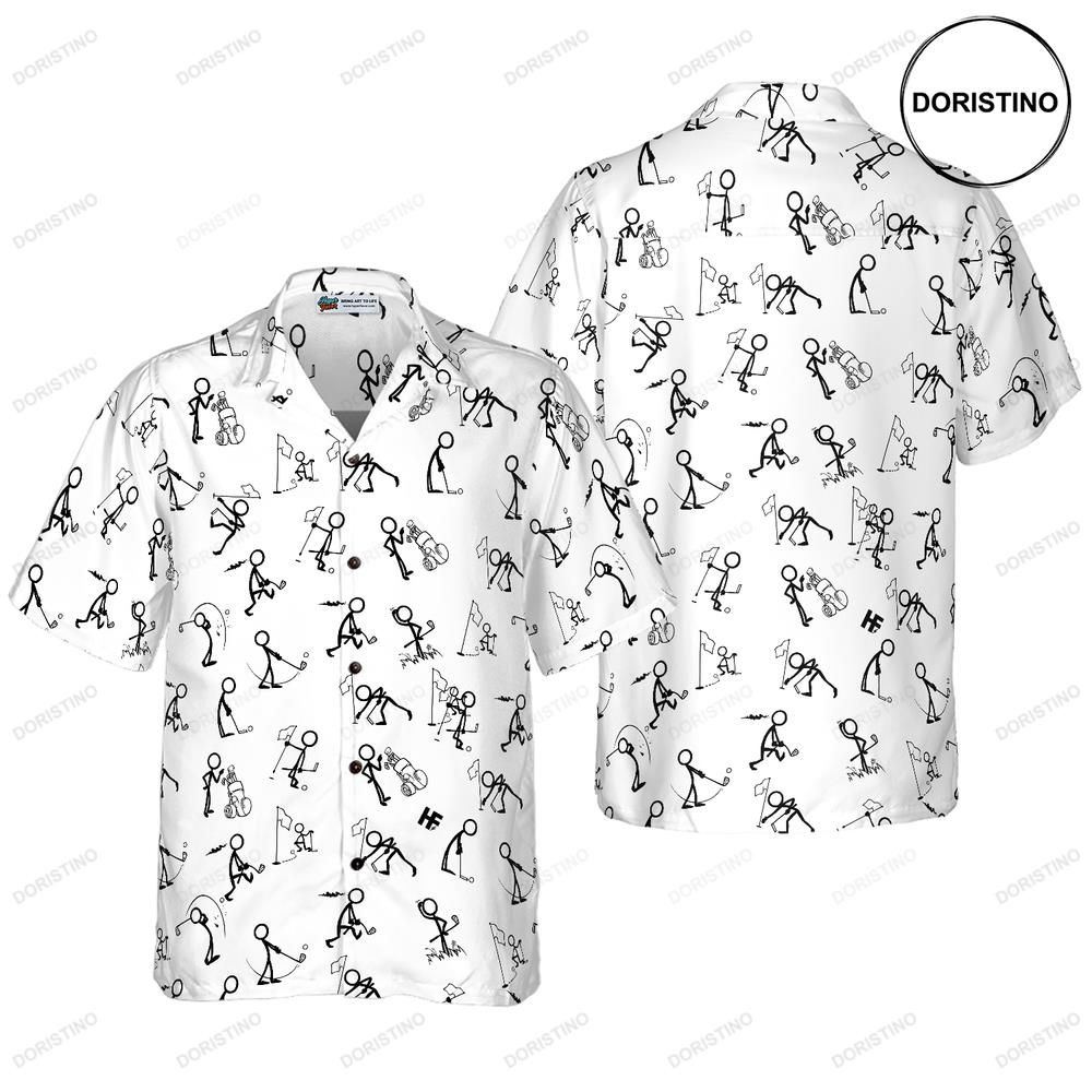 Stickfigures Playing Golf V2 Limited Edition Hawaiian Shirt