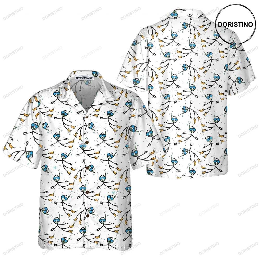 Stickfigures Scuba Diving Scuba Diving For Men Women Best Gift For Scuba Diving Limited Edition Hawaiian Shirt