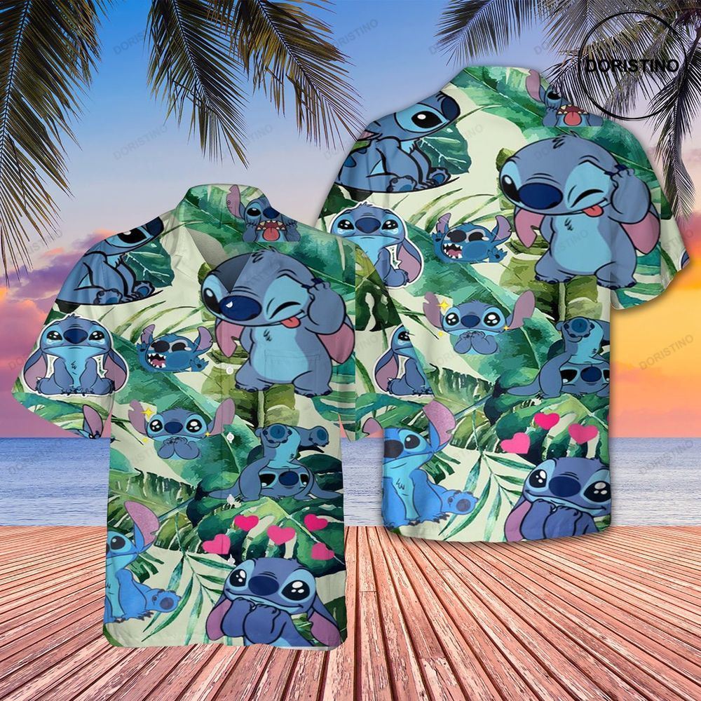 Stitch Hawaii Beach Hot Summer Awesome Hawaiian Shirt