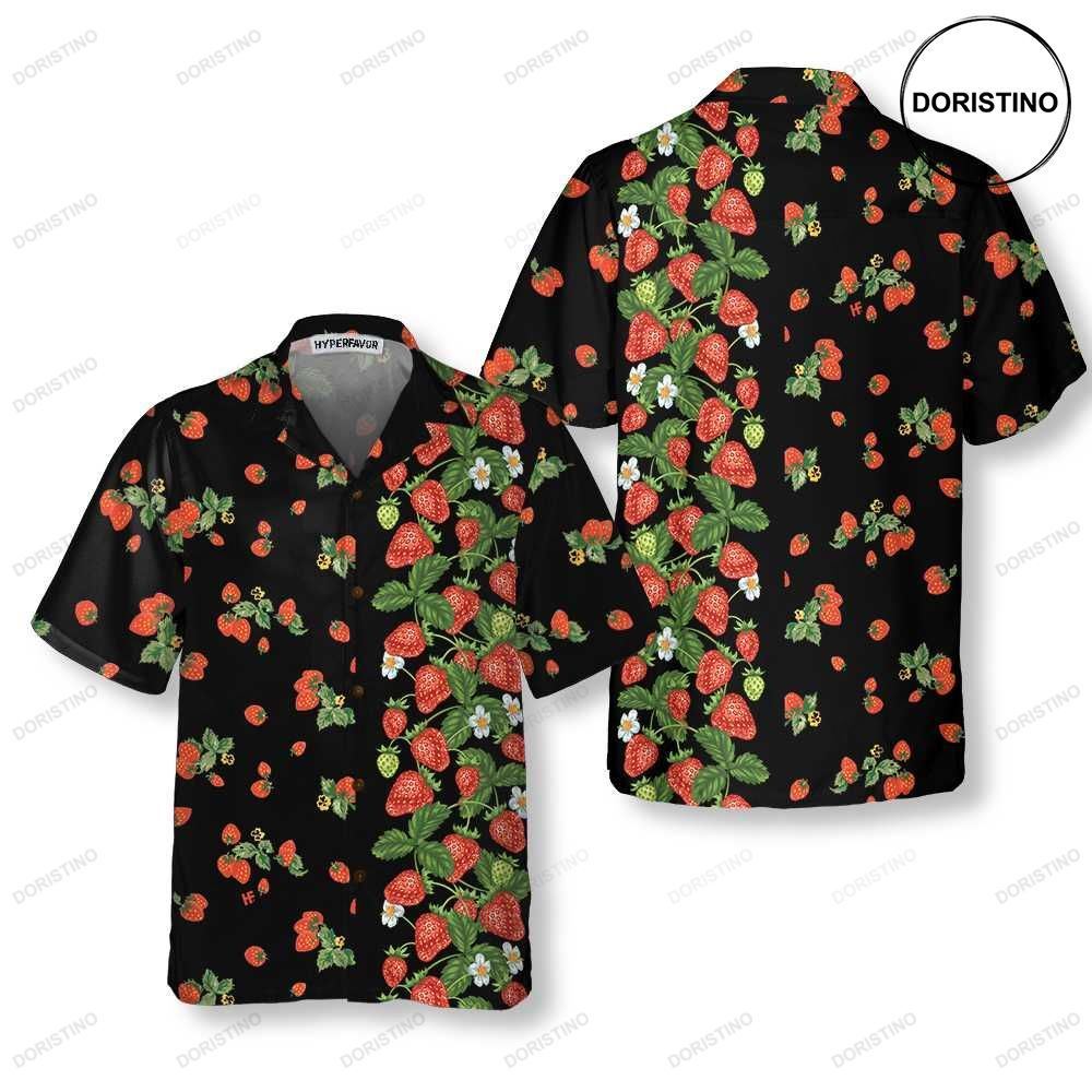 Strawberries Line Strawberry For Men Women Strawberry Prin Awesome Hawaiian Shirt