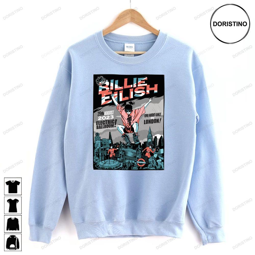 Billie Eilish 29th August Electric Ballroom One Night Only In London 2023 2 Doristino Limited Edition T-shirts