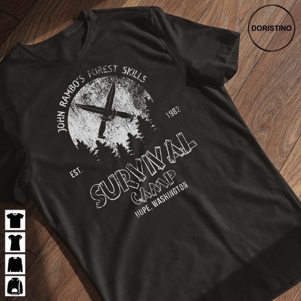 John Rambo Survival Camp Mens Mens Limited Edition T-shirts