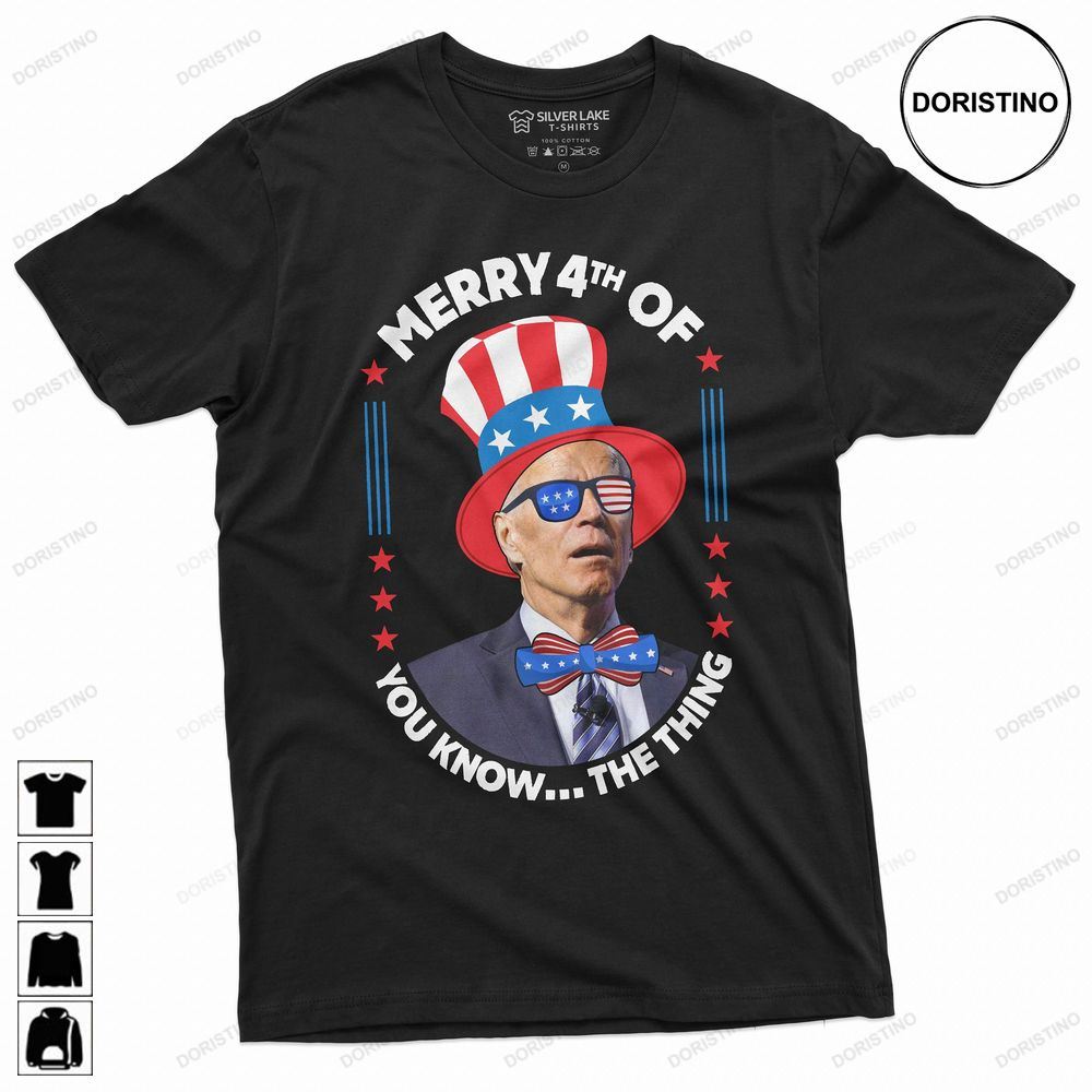 Merry 4th Of Anti Biden 4th Of July Funny Antibiden Limited Edition T-shirts