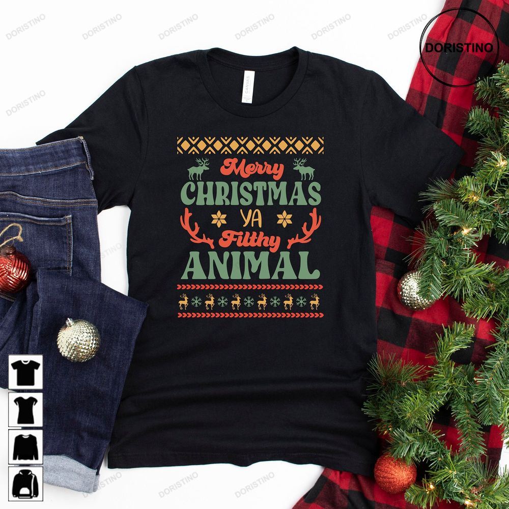 Merry Christmas Ya Filthy Animal Funny Holiday Trending Style