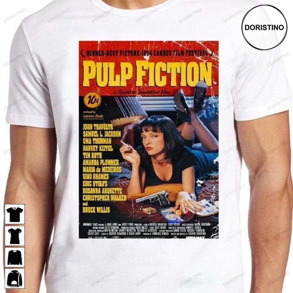 Pulp Fiction Movie Poster Tarantino 90s Cult Film Cool Trending Style