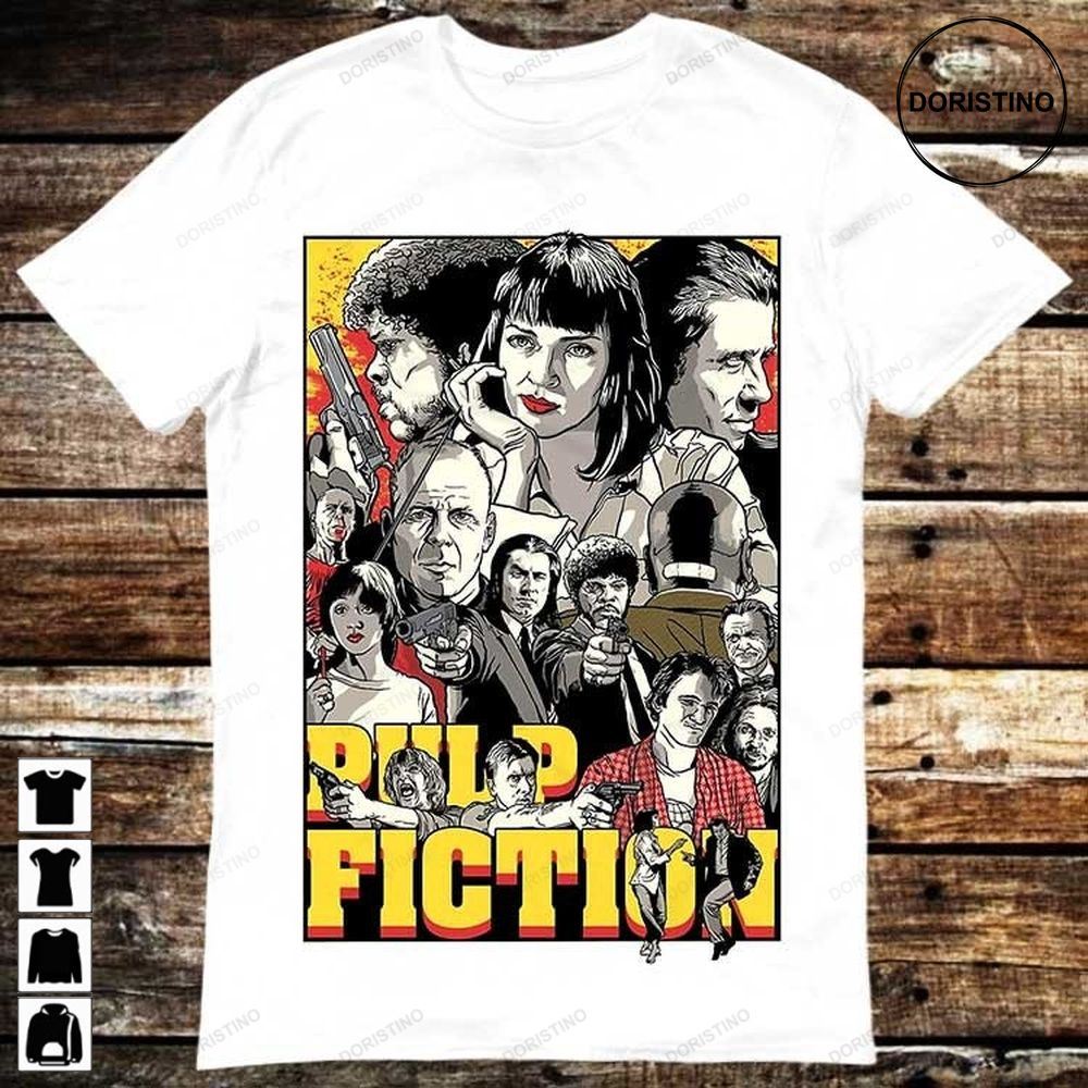 Pulp Fiction Poster Tarantino 90s Meme Gif Limited Edition T-shirts