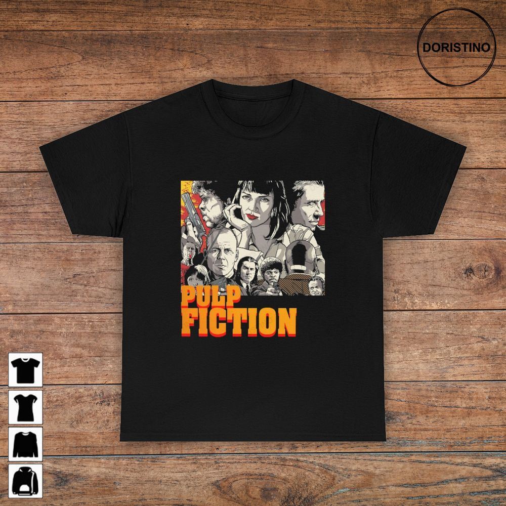Retro Pulp Fiction Comic Poster Old Movie Limited Edition T-shirts