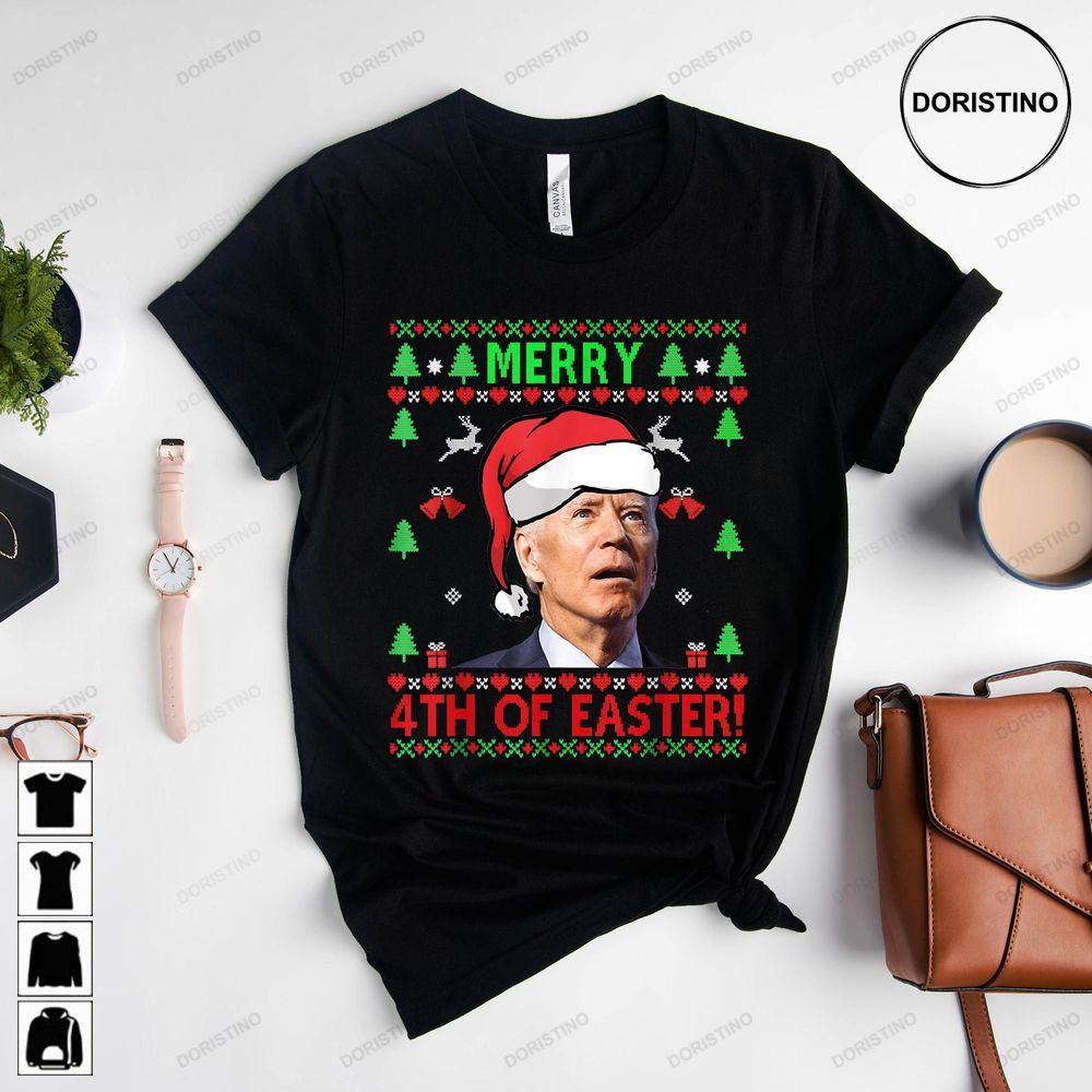 Santa Joe Biden Merry 4th Of Easter Ugly Christmas Trending Style