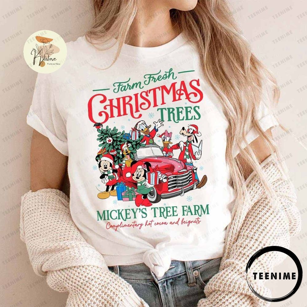 Disney Christmas Farm Fresh Mickey And Friends Limited Edition Shirts